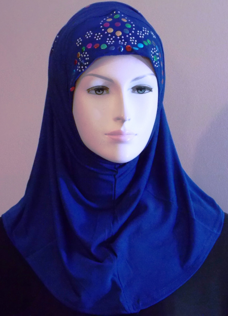 Blue norooz 1 piece hijab 2
